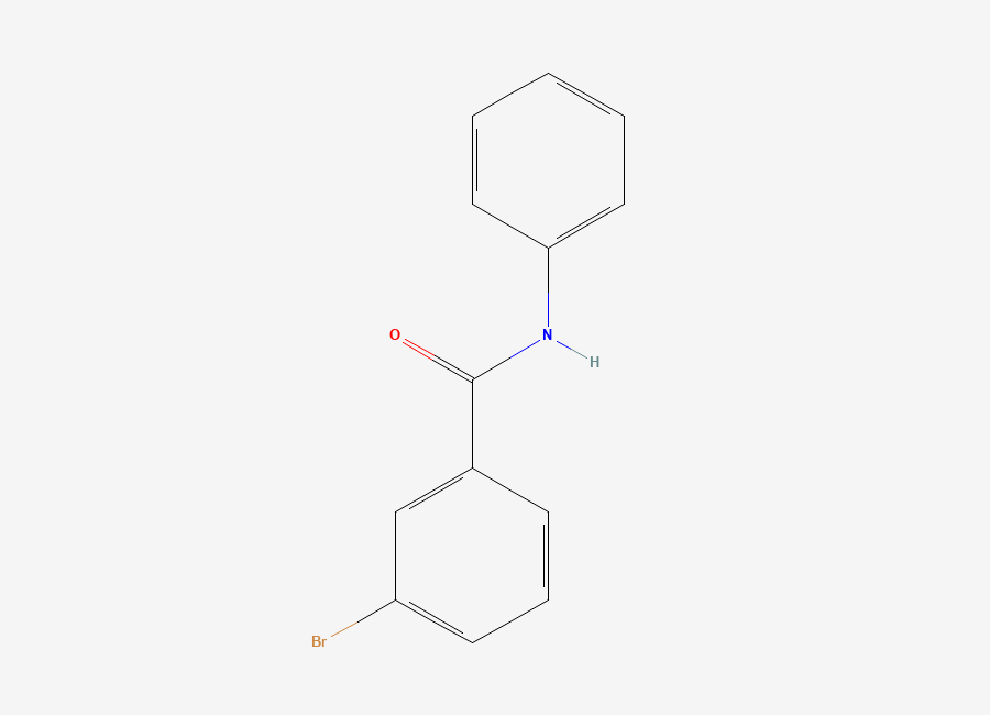 Two-dimensional chemical structure of 3-bromo-N-phenylbenzamide