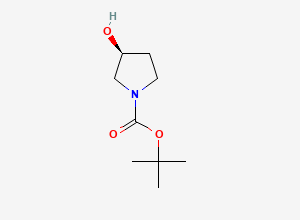 Two-dimensional chemical structure of tert-Butyl (3S)-3-hydroxypyrrolidine-1-carboxylate