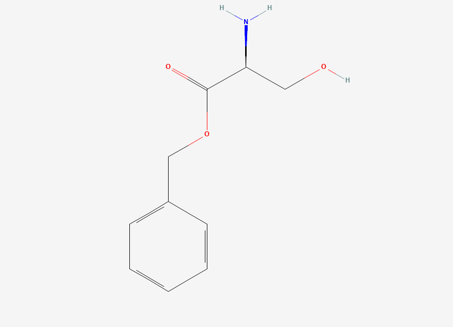 Two-dimensional chemical structure of (S)-Benzyl 2-amino-3-hydroxypropanoate