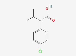 Two-dimensional chemical structure of (alphaS)-4-Chloro-alpha-(1-methylethyl)benzeneacetic acid