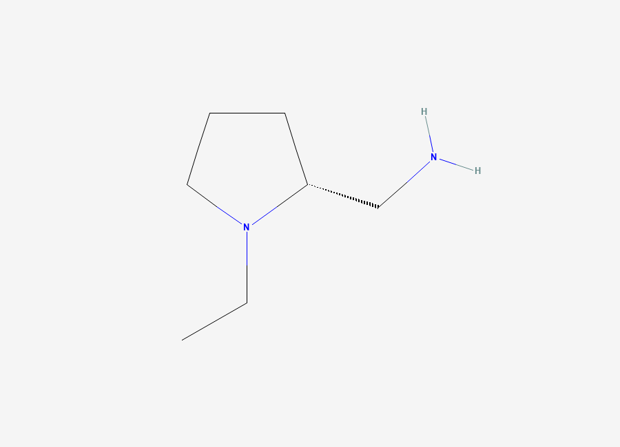 Two-dimensional chemical structure of (2R)-1-Ethyl-2-pyrrolidinemethanamine