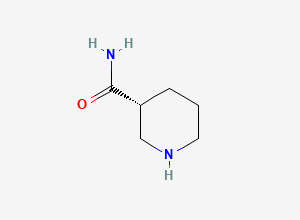Two-dimensional chemical structure of (R)-piperidine-3-carboxamide