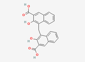 Two-dimensional chemical structure of Pamoic Acid, CAS 130-85-8