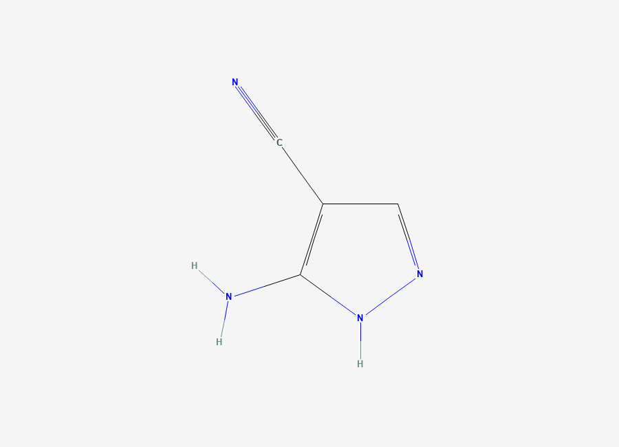 Two-dimensional chemical structure of Allopurinol Nitrile Impurity, CAS 16617-46-2