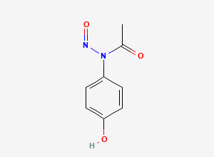 Two-dimensional chemical structure of N-(4-Hydroxyphenyl)-N-nitrosoacetamide, CAS 146897-60-1