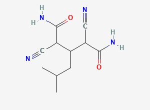 Two-dimensional chemical structure of 2,4-Dicyano-3-isobutylpentanediamide