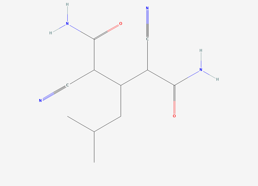 Two-dimensional chemical structure of 2,4-Dicyano-3-isobutylpentanediamide