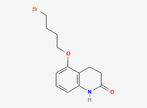 Two-dimensional chemical structure of 5-(4-Bromobutoxy)-3,4-dihydro-2(1H)-quinolinone, CAS 63309-35-3