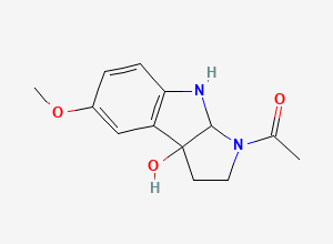 Two-dimensional chemical structure of Cyclic 3-Hydroxymelatonin, CAS 67199-08-0