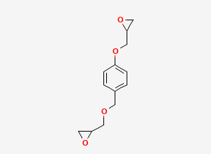 Two-dimensional chemical structure of 2-[[4-(oxiran-2-ylmethoxymethyl)phenoxy]methyl]oxirane