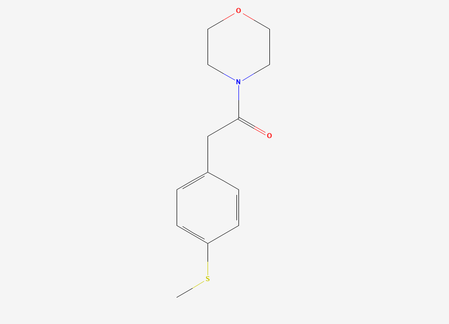 Two-dimensional chemical structure of 2-(4-Methylsulfanylphenyl)-1-morpholin-4-ylethanone