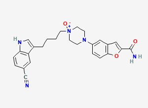 Two-dimensional chemical structure of Vilazodone N-Oxide, CAS 1622425-52-8