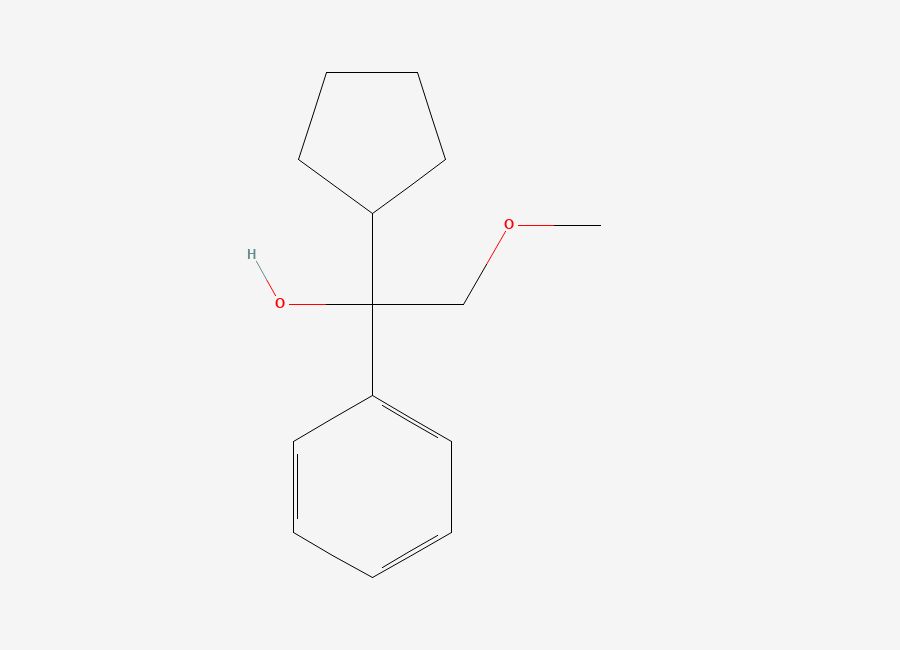 Two-dimensional chemical structure of 1-cyclopentyl-2-methoxy-1-phenylethanol