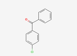 Two-dimensional chemical structure of Meclizine EP Impurity C/ Cetirizine 4-chloro benzophenone impurity/ Hydroxyzine 4-Chlorobenzophenone / Levocloperastine CBP Intermediate /Meclozine EP Impurity C, CAS 134-85-0