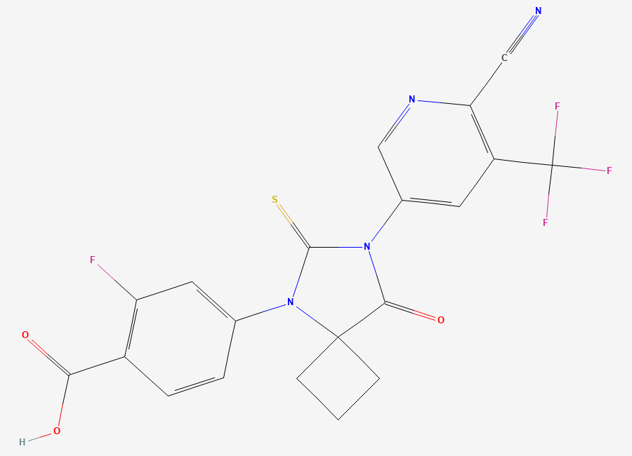Two-dimensional chemical structure of Apalutamide Impurity 19, CAS 1332391-04-4