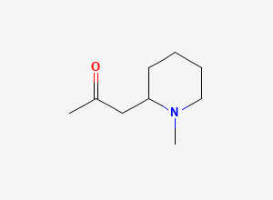 Two-dimensional chemical structure of 1-(1-Methylpiperidin-2-yl)propan-2-one