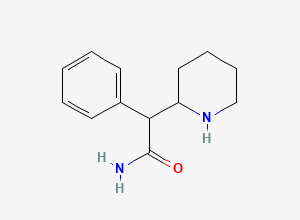 Two-dimensional chemical structure of alpha-Phenyl-2-piperidineacetamide
