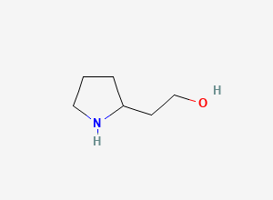 Two-dimensional chemical structure of 2-Pyrrolidineethanol