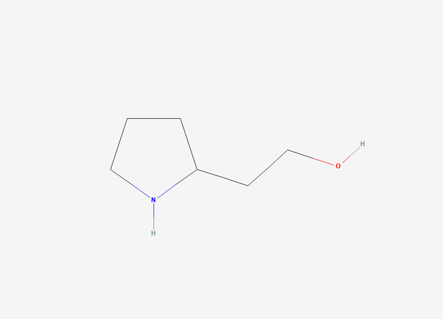 Two-dimensional chemical structure of 2-Pyrrolidineethanol