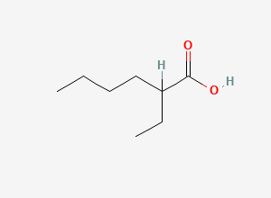 Two-dimensional chemical structure of Azilsartan K Medoxomil Impurity-7 (2-EHA Impurity), CAS 149-57-5