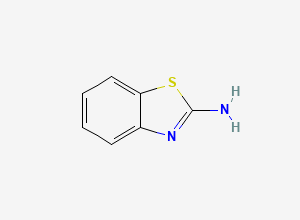 Two-dimensional chemical structure of Pramipexole Aminobenzothiazole Impurity / Pramipexole BTA Impurity / Benzo[d]thiazol-2-amine, CAS 136-95-8