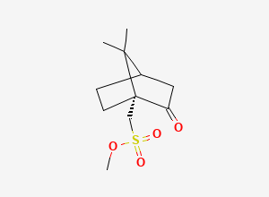 Two-dimensional chemical structure of Methyl ((1R)-7,7-dimethyl-2-oxobicyclo[2.2.1]heptan-1-yl)methanesulfonate
