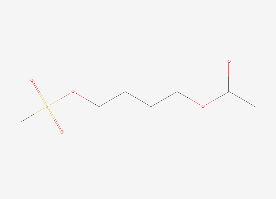 Two-dimensional chemical structure of 1-Mesyl-4-acetyl-butanediol, CAS 19859-00-8