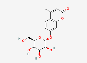 Two-dimensional chemical structure of 4-Methylumbelliferyl alpha-D-glucopyranoside