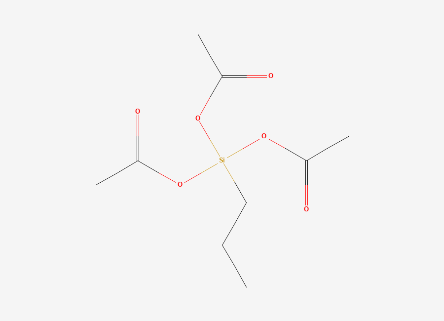 Two-dimensional chemical structure of Propylsilanetriyl triacetate