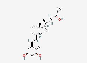 Two-dimensional chemical structure of cis-(1R,3R,5Z)-5-[(2E)-2-[(1R,3aS,7aR)-1-[(E,2R,5S)-5-cyclopropyl-5-hydroxypent-3-en-2-yl]-7a-methyl-2,3,3a,5,6,7-hexahydro-1H-inden-4-ylidene]ethylidene]-4-methylidenecyclohexane-1,3-diol