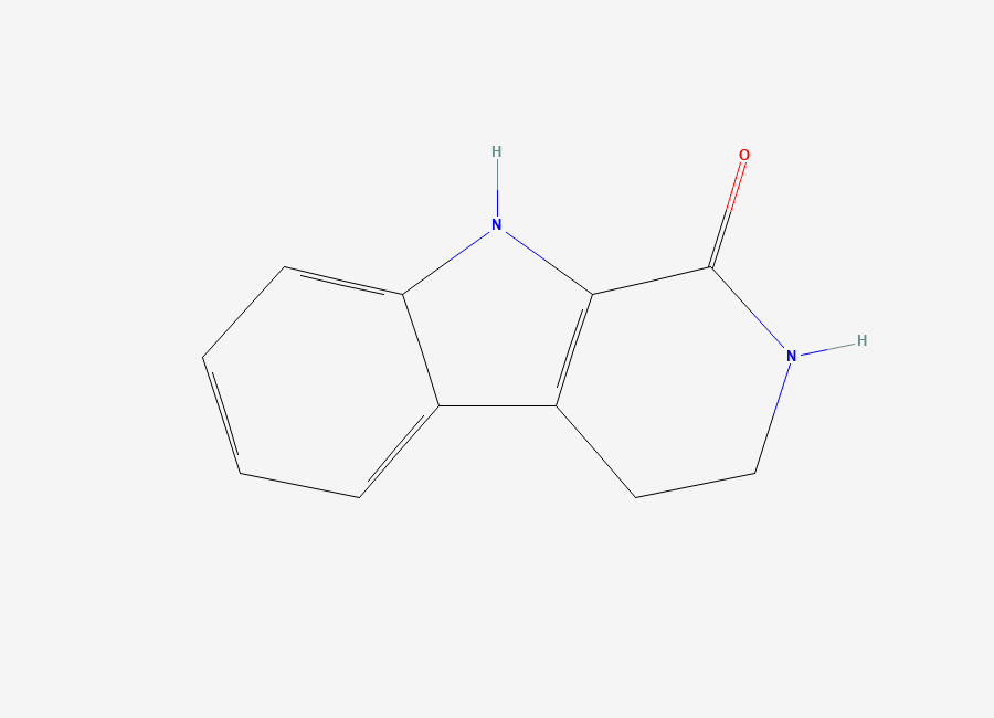 Two-dimensional chemical structure of 2,3,4,9-Tetrahydro-1H-pyrido(3,4-b)indol-1-one