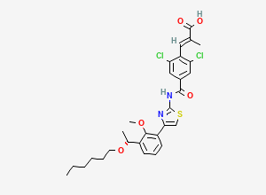 Two-dimensional chemical structure of ent-Lusutrombopag, CAS 1110767-77-5