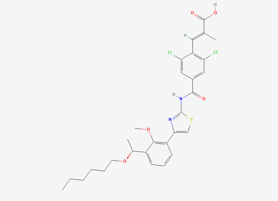 Two-dimensional chemical structure of ent-Lusutrombopag, CAS 1110767-77-5