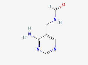 Two-dimensional chemical structure of Formamide, N-[(4-amino-5-pyrimidinyl)methyl], CAS 1196-75-4