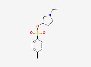 Two-dimensional chemical structure of 1-Ethylpyrrolidin-3-yl 4-methylbenzene-1-sulfonate
