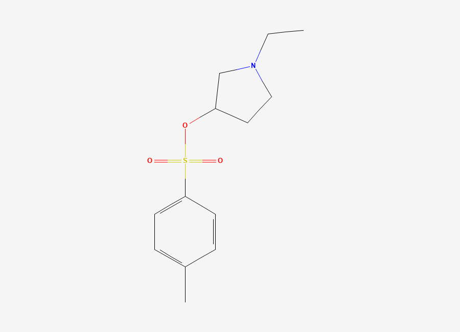 Two-dimensional chemical structure of 1-Ethylpyrrolidin-3-yl 4-methylbenzene-1-sulfonate