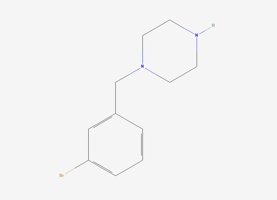 Two-dimensional chemical structure of 1-(3-Bromobenzyl)piperazine