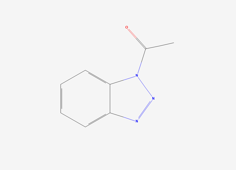Two-dimensional chemical structure of N-Acetylbenzotriazole