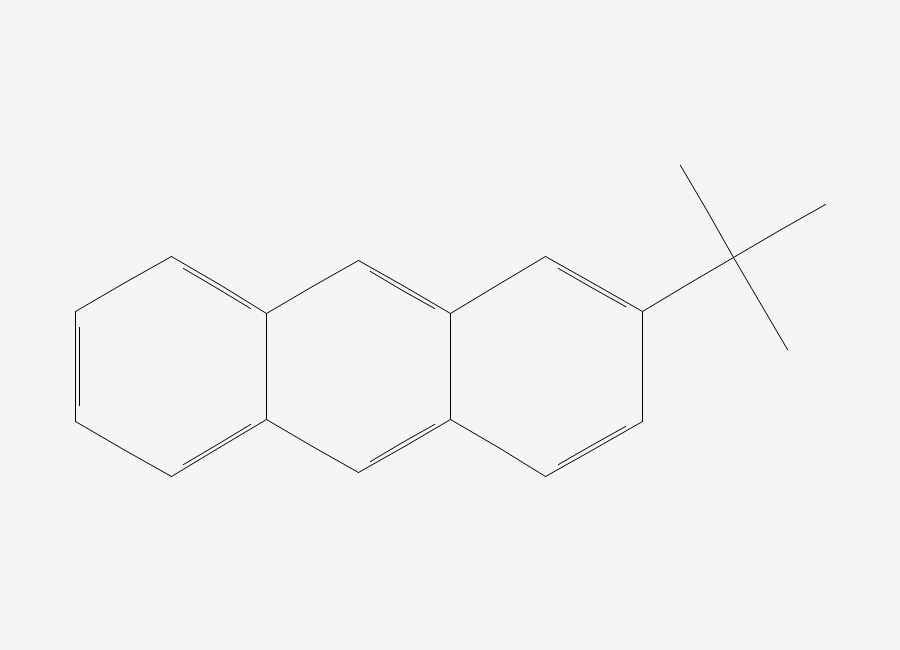 Two-dimensional chemical structure of 2-tert-Butylanthracene