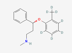 Two-dimensional chemical structure of Atomoxetine-D7, CAS 919104-07-7