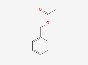 Two-dimensional chemical structure of Benzyl ethanoate, CAS 140-11-4