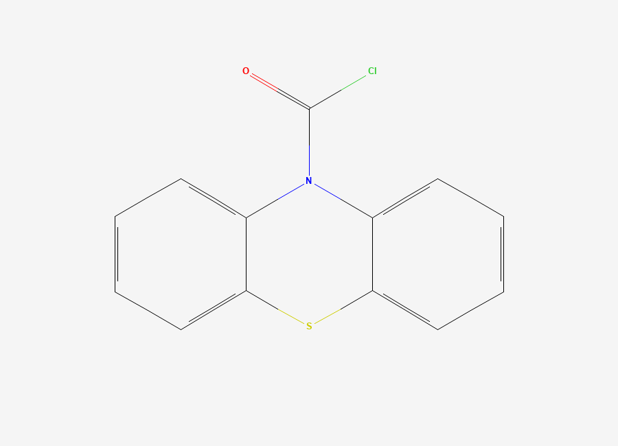 Two-dimensional chemical structure of 10H-Phenothiazine-10-carbonyl chloride