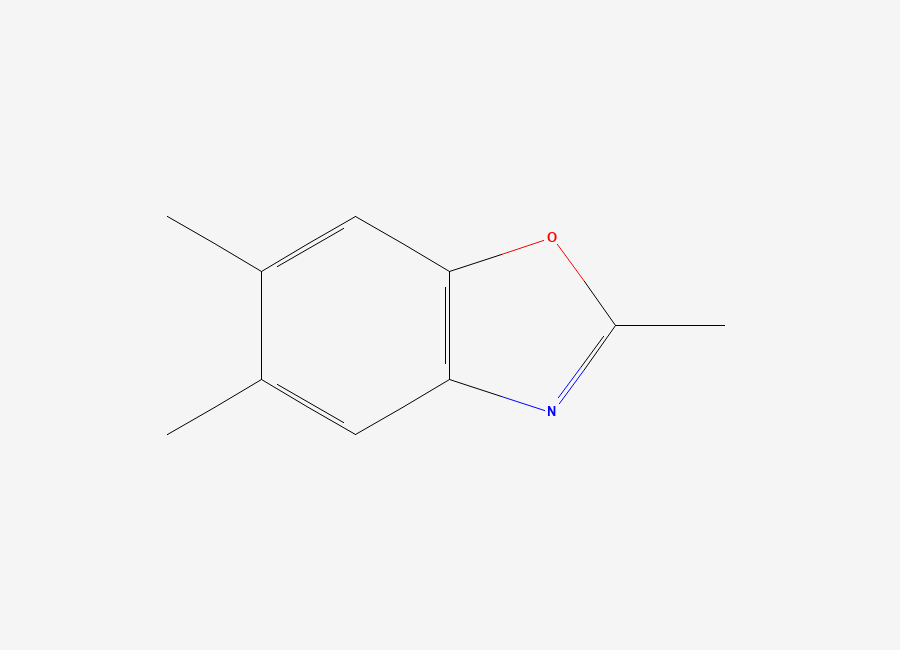 Two-dimensional chemical structure of 2,5,6-Trimethylbenzoxazole