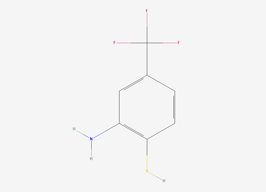 Two-dimensional chemical structure of 2-Amino-4-(trifluoromethyl)benzenethiol