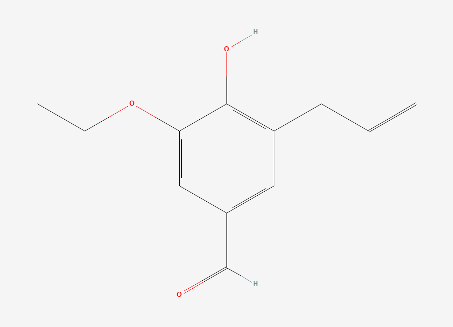 Two-dimensional chemical structure of 3-Allyl-5-ethoxy-4-hydroxybenzaldehyde