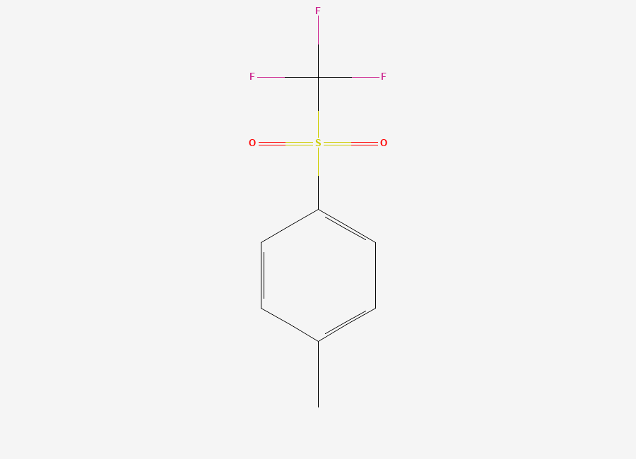 Two-dimensional chemical structure of 1-Methyl-4-((trifluoromethyl)sulfonyl)benzene