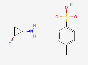 Two-dimensional chemical structure of (1S,2R)-2-Fluorocyclopropanamine 4-methylbenzenesulfonate