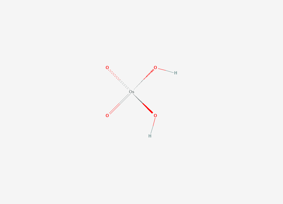Two-dimensional chemical structure of Osmium hydroxide oxide (Os(OH)2O2), (T-4)-