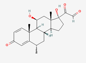 Two-dimensional chemical structure of Methylprednisolone Acetate EP Impurity C, CAS 58636-50-3