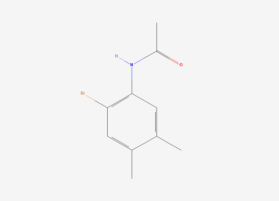 Two-dimensional chemical structure of N-(2-Bromo-4,5-dimethylphenyl)acetamide